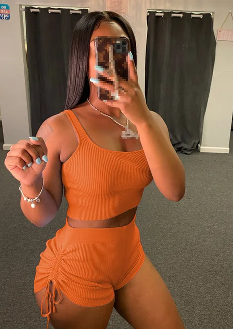 Two Piece Set Women 2 Piece Sets Women Outfits Shorts Set Women Spring Summer 2021Summer Clothes Short Suits Club Outfit