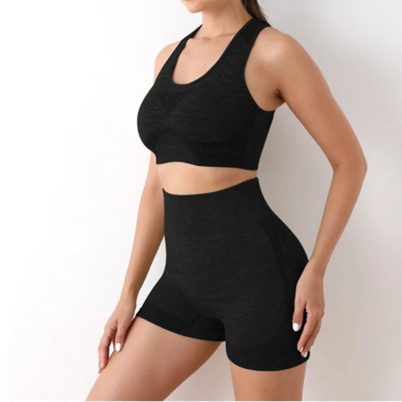 Yoga Set Gym Shorts Women Sport Bras Brassiere Workout Tops for Women Yoga Clothes Fitness Leggings Gym Set Seamless Yoga Sets