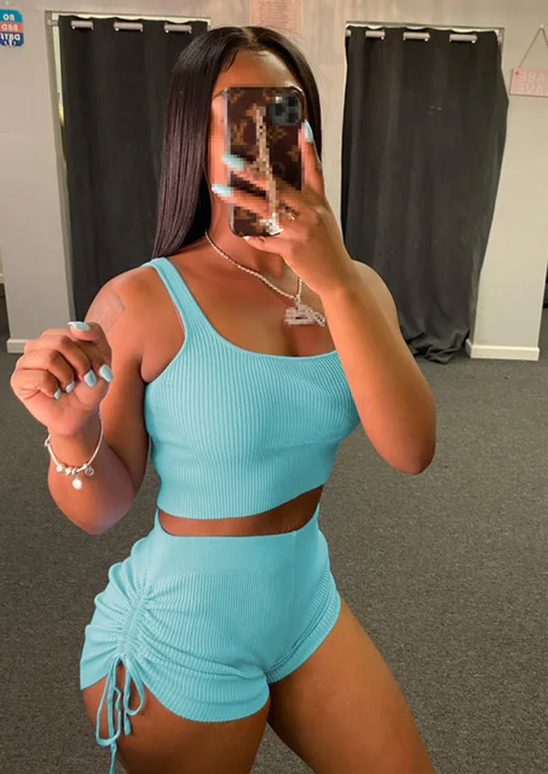 Two Piece Set Women 2 Piece Sets Women Outfits Shorts Set Women Spring Summer 2021Summer Clothes Short Suits Club Outfit